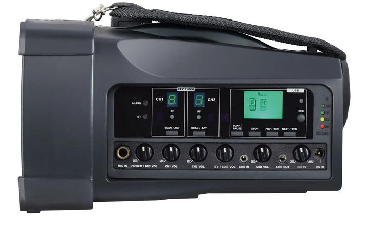 Mipro MA100D 50W Portable PA — Side View