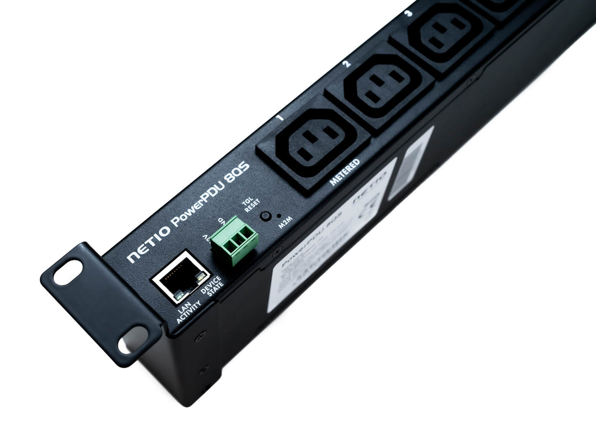 NETIO PowerPDU 8QS 8-Outlet Rack-Mount PDU (Partial Metering)