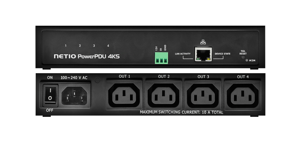 NETIO PowerPDU 4KS 4-Outlet Metered IP-Controlled PDU (Desktop)