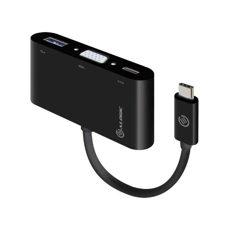 Alogic ALOGIC USB-C MultiPort Adapter with VGA/USB 3.0/USB-C with Power (60W) Cables/Adapters – Image 2