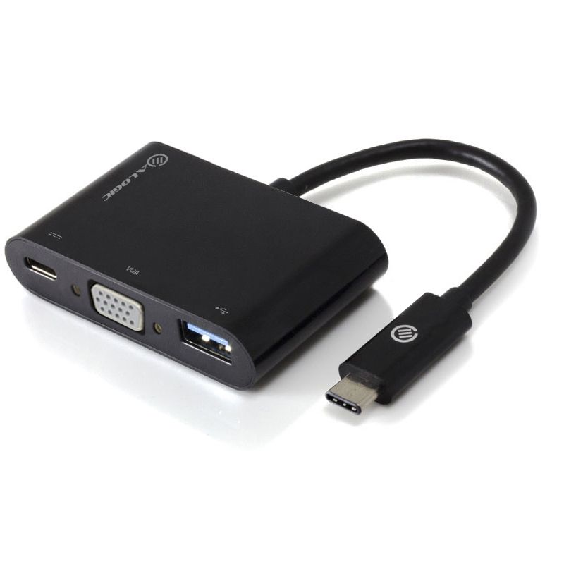 Alogic ALOGIC USB-C MultiPort Adapter with VGA/USB 3.0/USB-C with Power (60W) Cables/Adapters