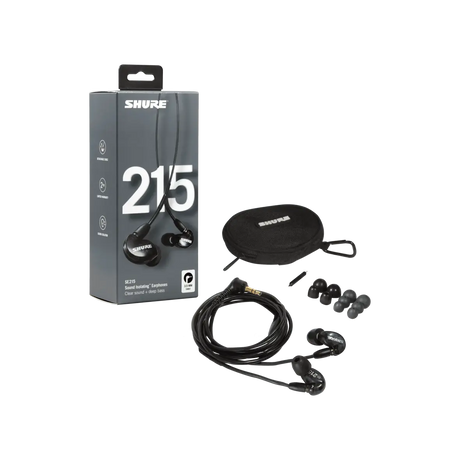 Shure Shure SE215 Sound-Isolating In-Ear Monitors – Black Headphones – Image 2