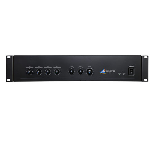 Australian Monitor ES120 120W 100V / 8Ω Mixer Amplifier – 4 Inputs, 2RU