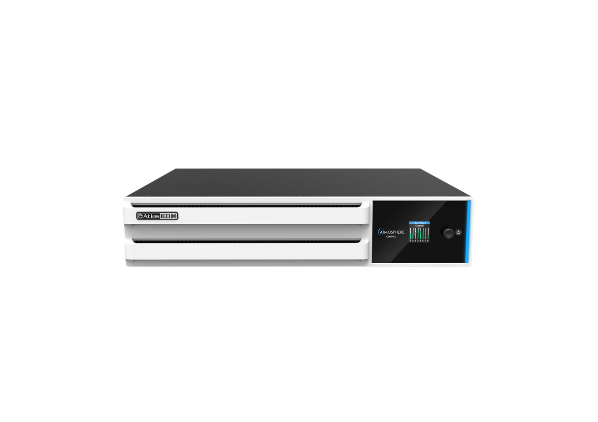 AtlasIED AZMP8-D 8-Zone Powered DSP Processor – 1200W Amplification & Dante Networking