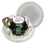inDESIGN EZ5-10MK2 ceiling speaker rear view with wiring and grille.