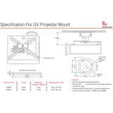 Grandview Grandview - Direct to Ceiling Projector Mount - Black Mounts and Stands – Image 4
