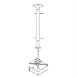 Grandview Extension Pole for Direct to Ceiling Projector Mount - White Mounts and Stands
