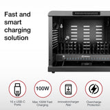 Shintaro 16-Port USB-C PD3.0 1000W GaN Charging Cabinet – Smart Power Management via App