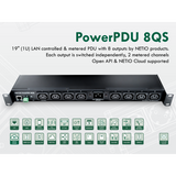 NETIO PowerPDU 8QS 8-Outlet Rack-Mount PDU (Partial Metering)