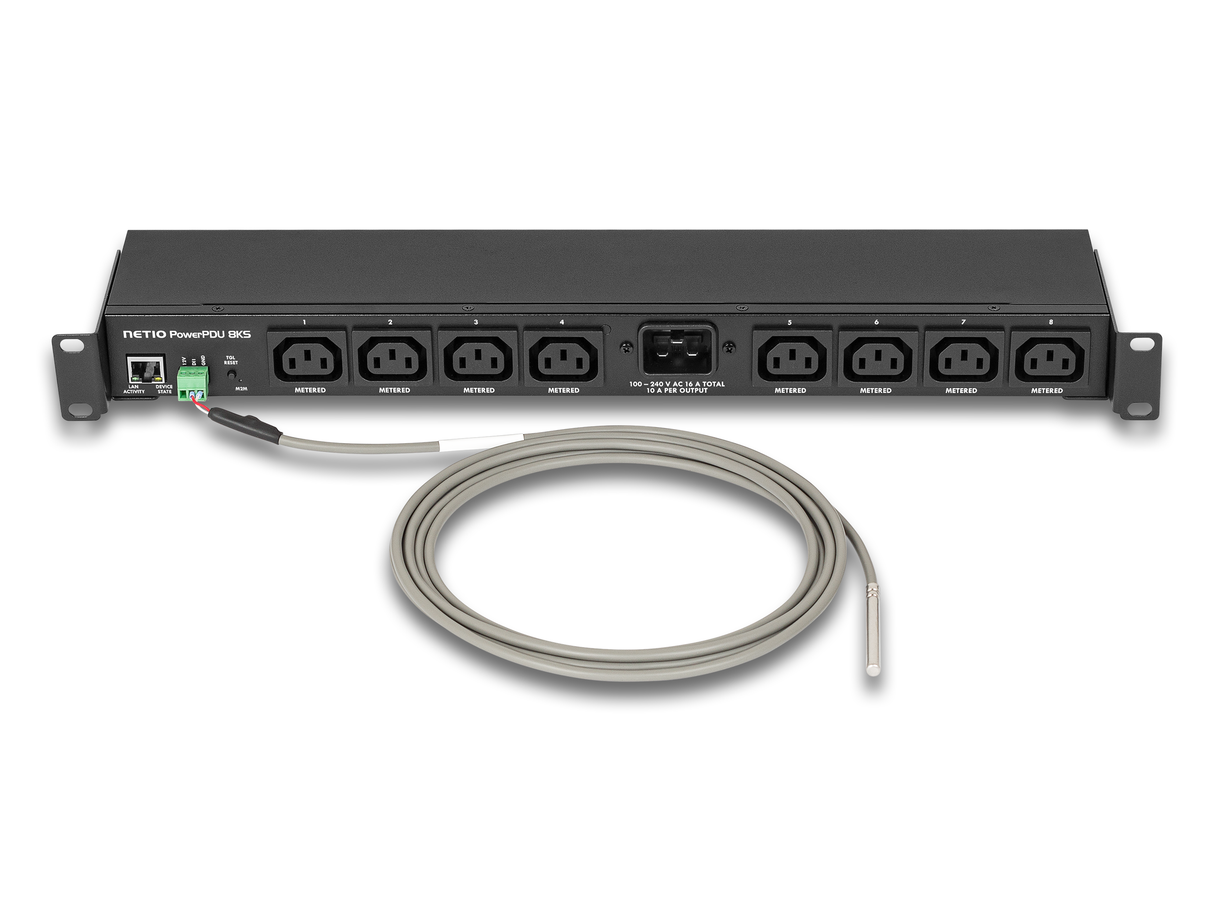 NETIO PowerPDU 8KS 8-Outlet Rack-Mount PDU (Full Metering)
