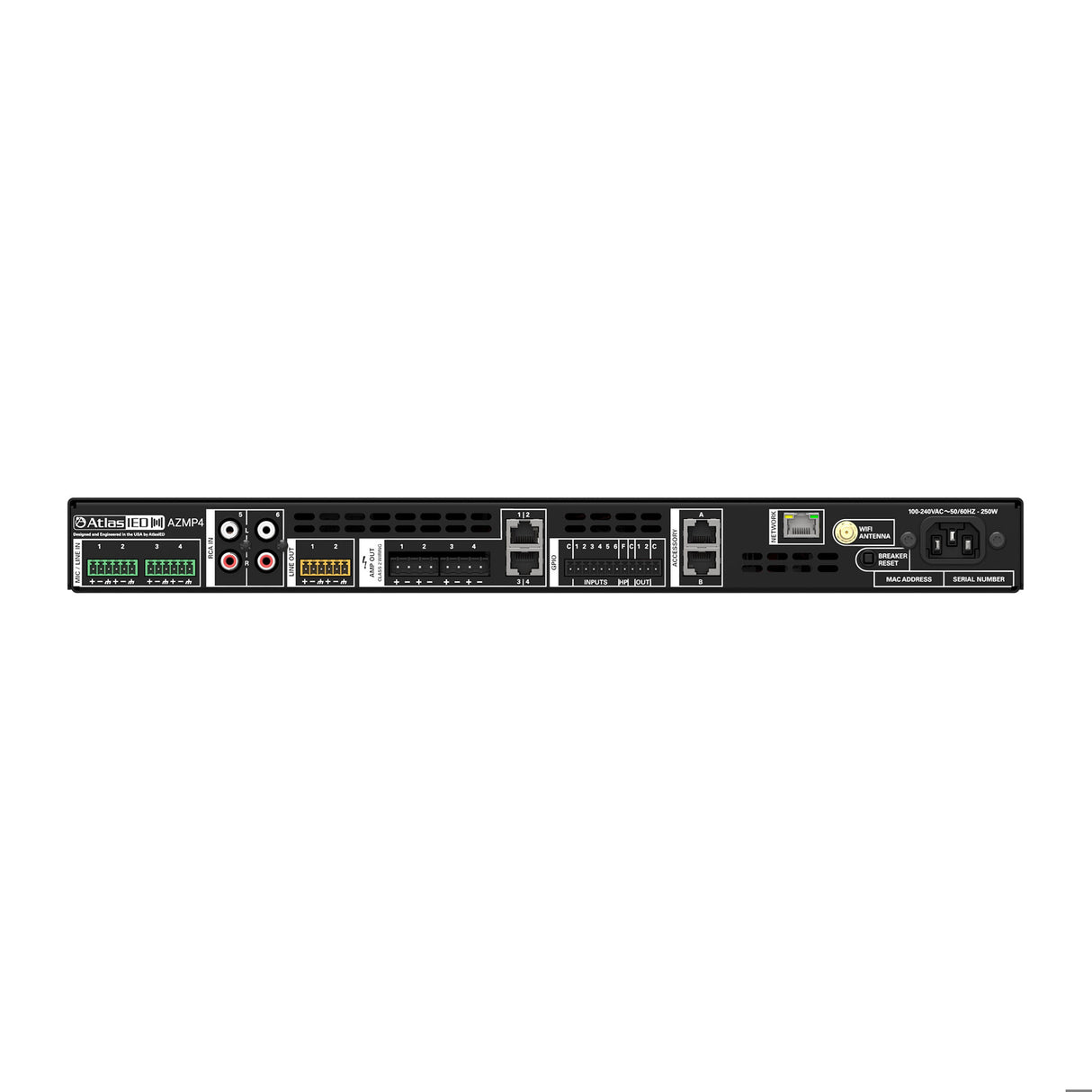 AtlasIED AZMP4 4-Zone DSP Processor – 600W Powered Audio Control System