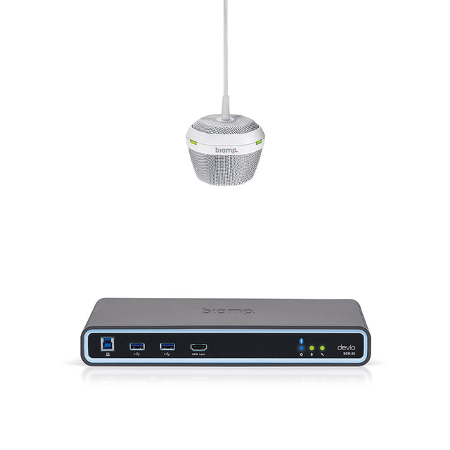 Biamp Devio SCR-25C Conferencing Hub + Ceiling Mic - White Unified Communications