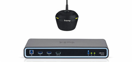 Biamp Devio SCR-25C Conferencing Hub + Ceiling Mic - Black Unified Communications