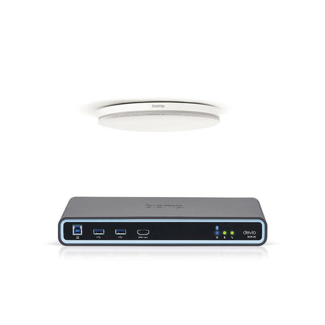 Biamp Devio SCR-25CX Conferencing Hub + Parlé Ceiling Mic - White Unified Communications