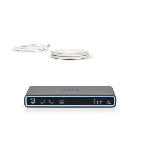Biamp Devio SCR-25TX Conferencing Hub + Parlé Tabletop Mic - White Unified Communications