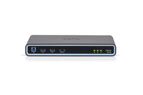 Biamp Devio SCR-20TX Conferencing Hub + Parlé Tabletop Mic - White Unified Communications – Front View