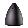 Front view of the black EZP-6020BK pendant ceiling speaker.