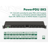 NETIO PowerPDU 8KS 8-Outlet Rack-Mount PDU (Full Metering)