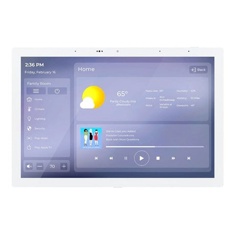 RTI RTI 10" IN-WALL TOUCHPANEL White Control/Automation – Front View