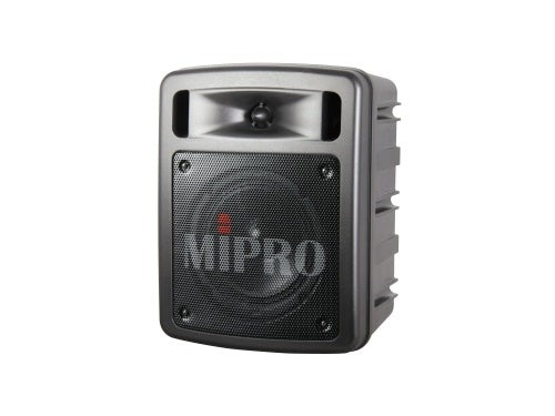 Mipro Mipro 60w Portable PA System with single UHF wireless mic receiver. Public Address – Front View