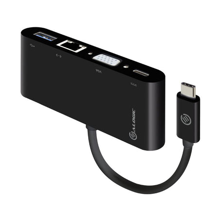 Alogic ALOGIC USB-C MultiPort Adapter with VGA/USB 3.0/Gigabit Ethernet/USB-C with Power Delivery (60W) Cables/Adapters –…
