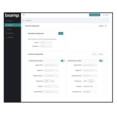 Biamp Crowd Mic Network Settings